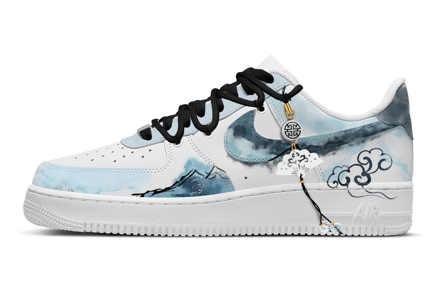 

Nike Низкие износостойкие кроссовки для скейтбординга Air Force 1, мужские, голубые