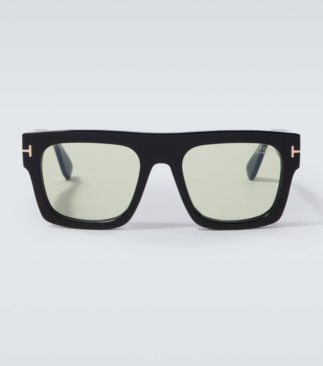 

Fausto плоские солнцезащитные очки Tom Ford, Shiny Black /Green