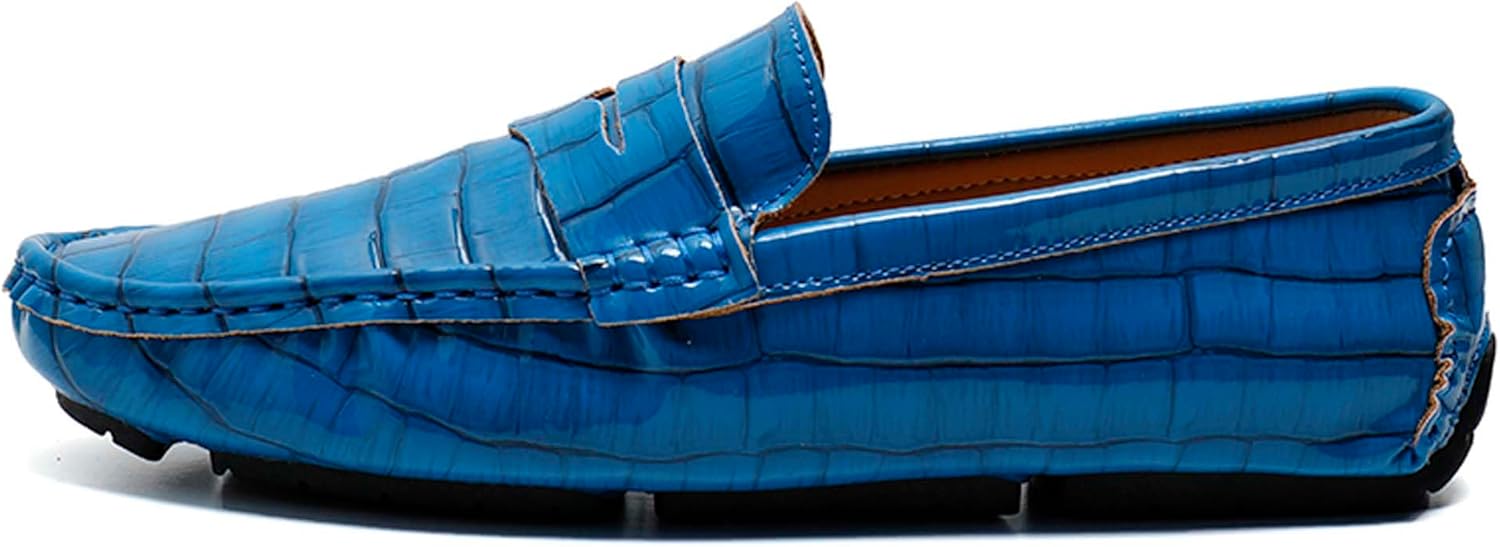 

Мужские лоферы Penny, городская мода, деловой повседневный стиль, легкая и удобная обувь для прогулок, вождения, офиса, официального дресс-кода, банкетов, свадеб, униформы, костюма, кожаные туфли Generic, синий