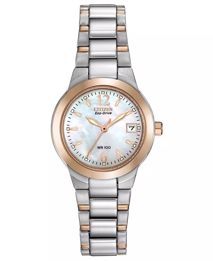 

Женские двухцветные часы Chandler Eco-Drive с браслетом из нержавеющей стали, 26 мм Citizen