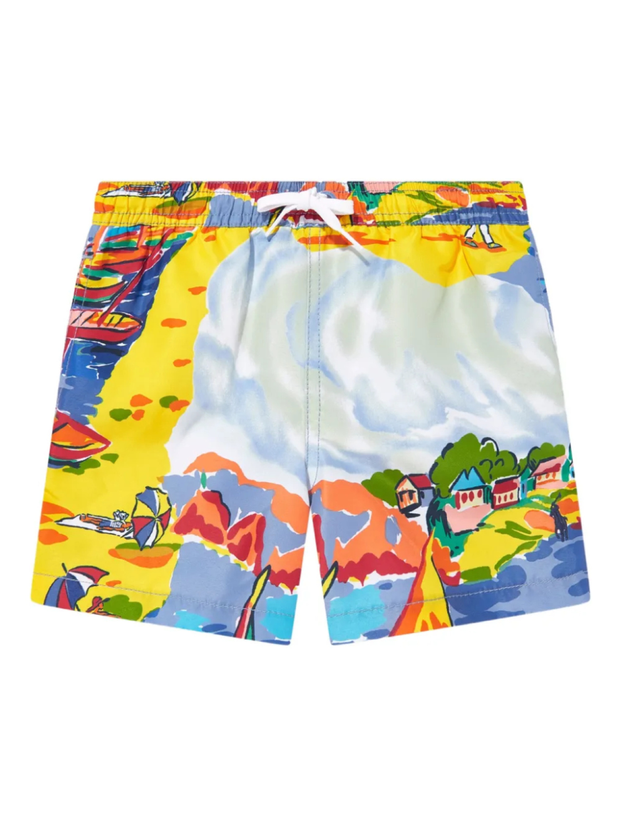 

POLO RALPH LAUREN KIDS принтованные шорты для плавания, синий
