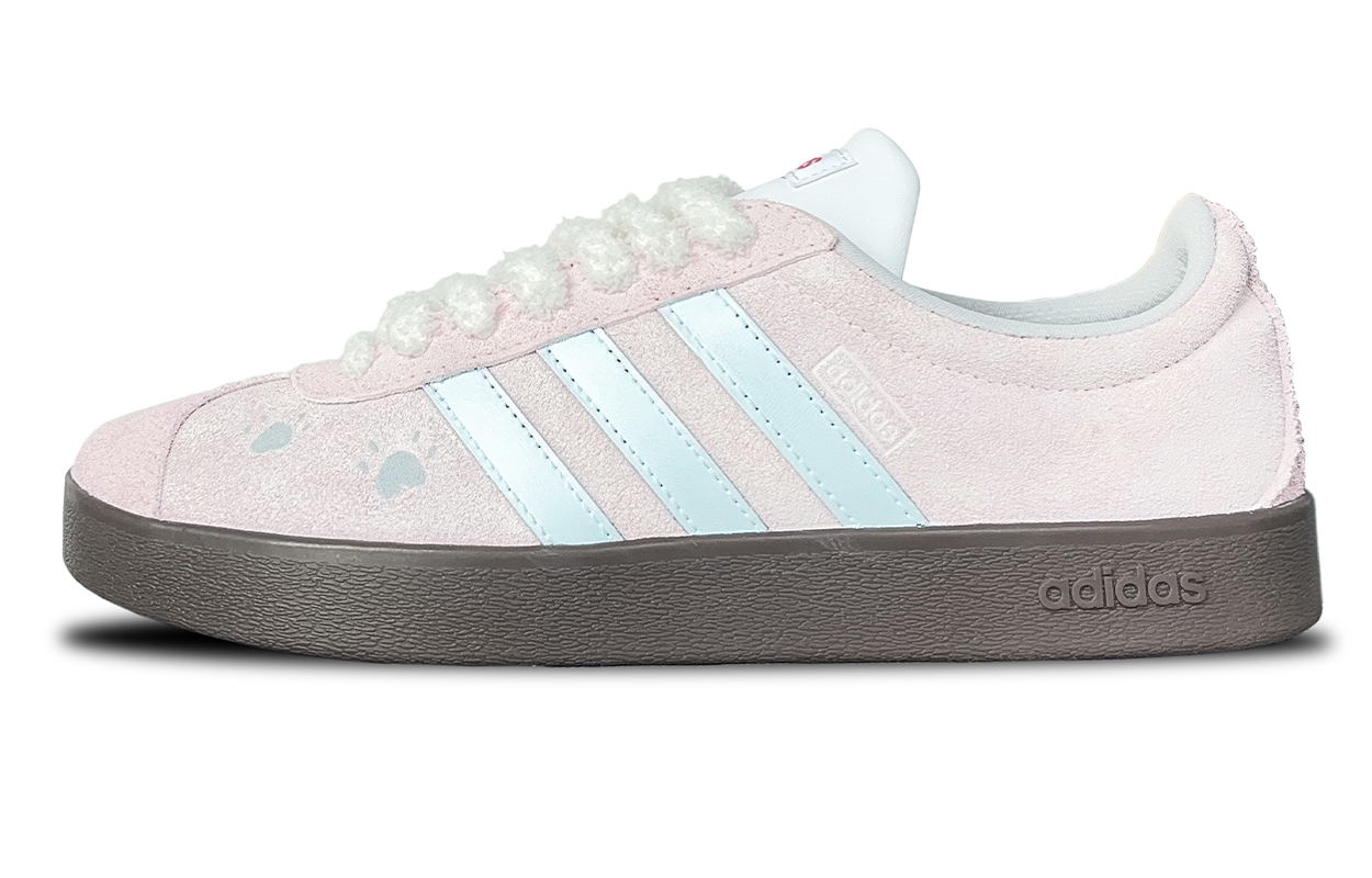 

Adidas Neo ВЛ Корт Лайфстайл противоскользящие износостойкие низкие скейтерские кроссовки унисекс розовый голубой, цвет Pink Blue