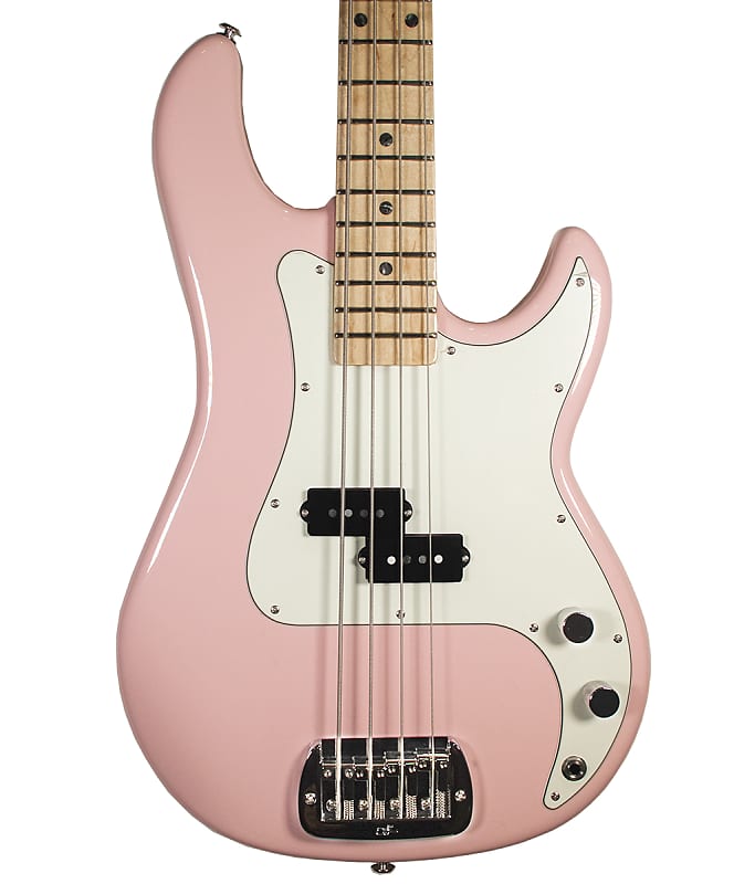 

Басс гитара G&L LB-100 Shell Pink 4-String Electric Bass Guitar - with Hardshell Case