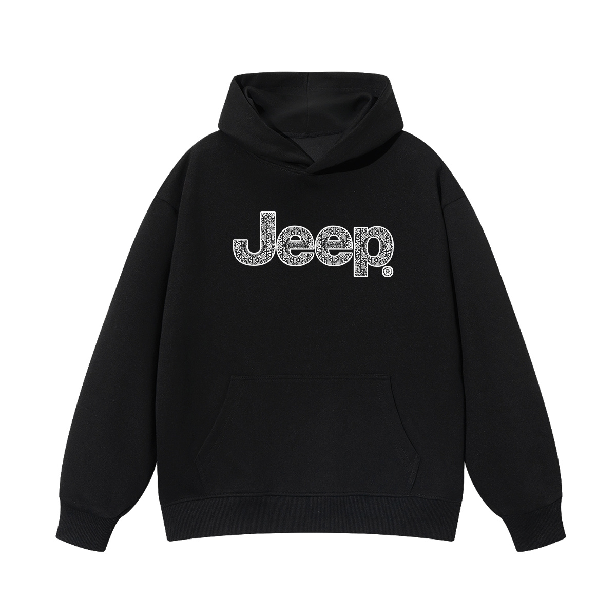 Толстовка с капюшоном утепленная для школьников Jeep, new year красный fleece-lined — фото 3