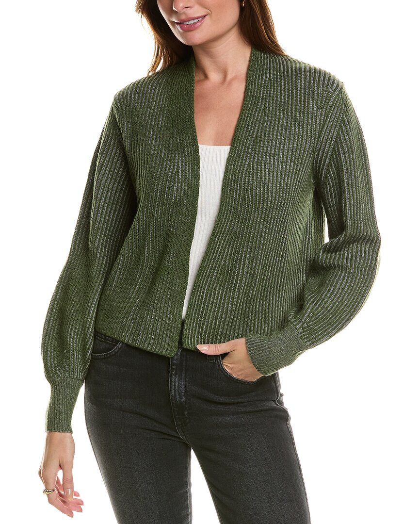 

Кардиган Forte Cashmere Plaited из шерсти и смеси кашемира, зеленый