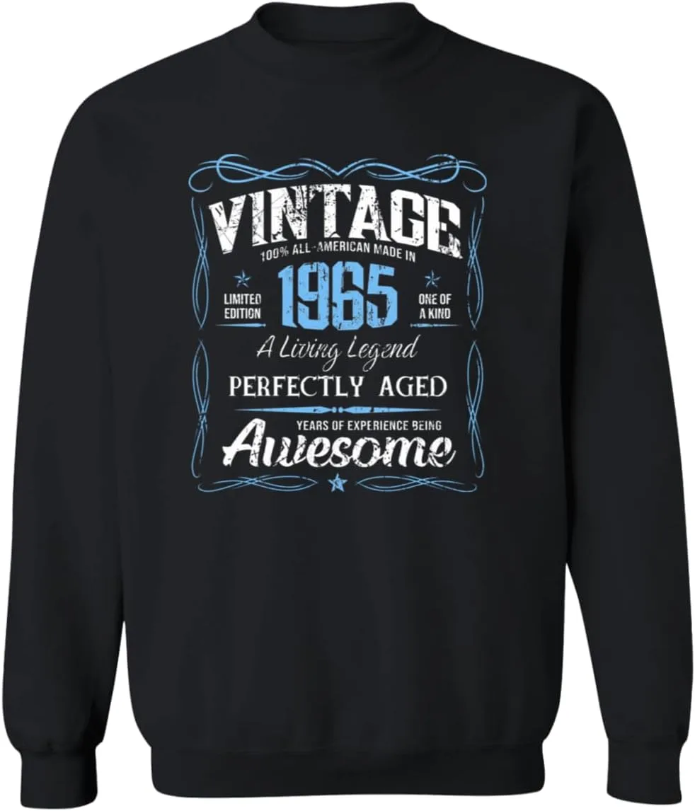 

Классический свитшот с принтом "День рождения 1965" ICONDENIM