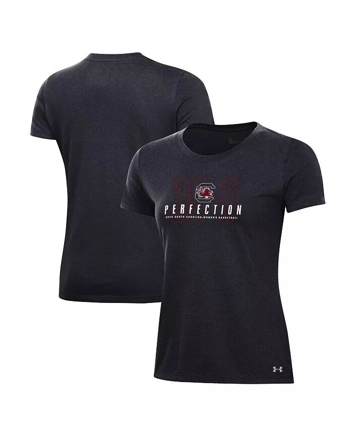 

Женская черная футболка South Carolina Gamecocks 2024 NCAA Women's Basketball National Champions Perfection Under Armour