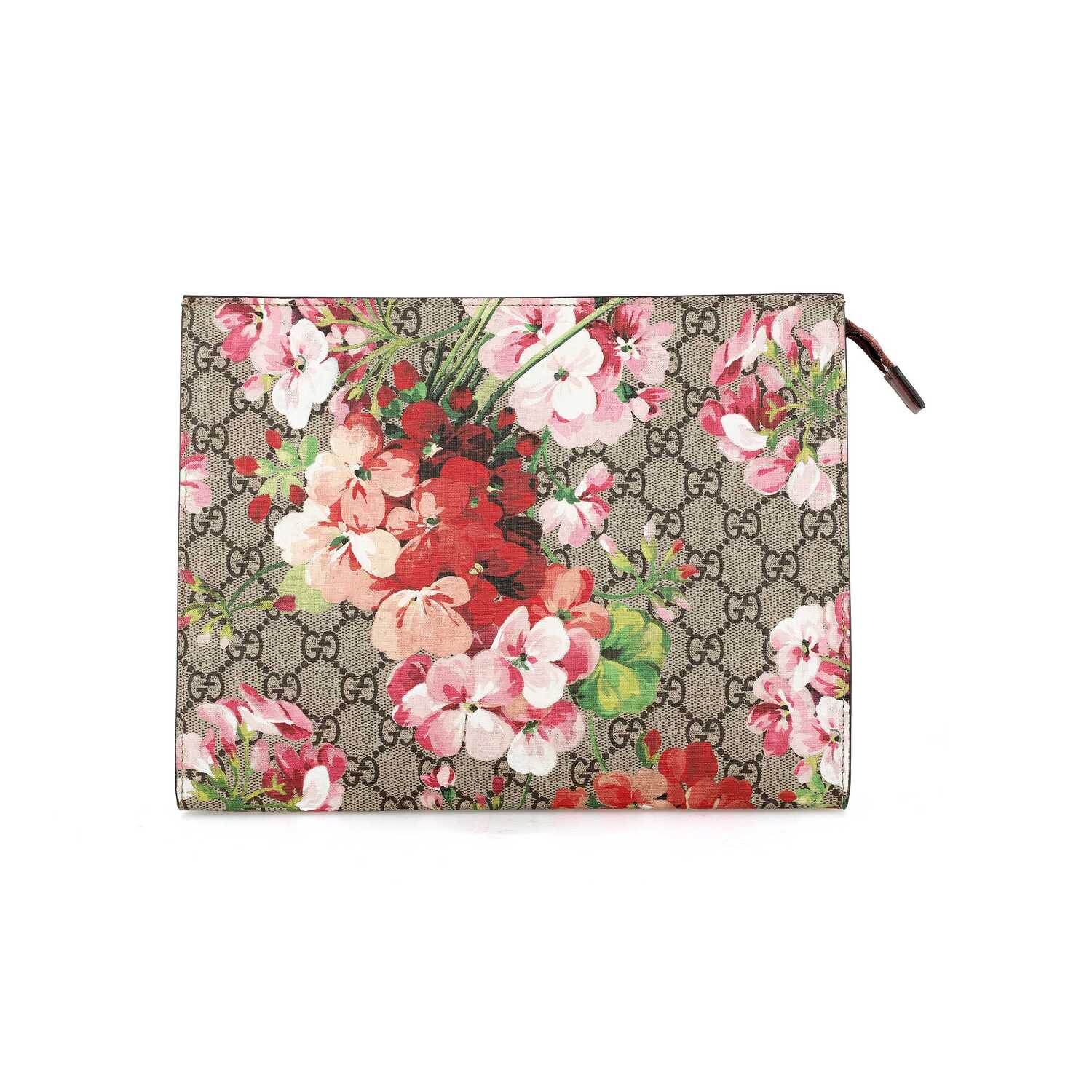 Женская футболка Gucci Blooms Canvas с кожаной отделкой — фото 2