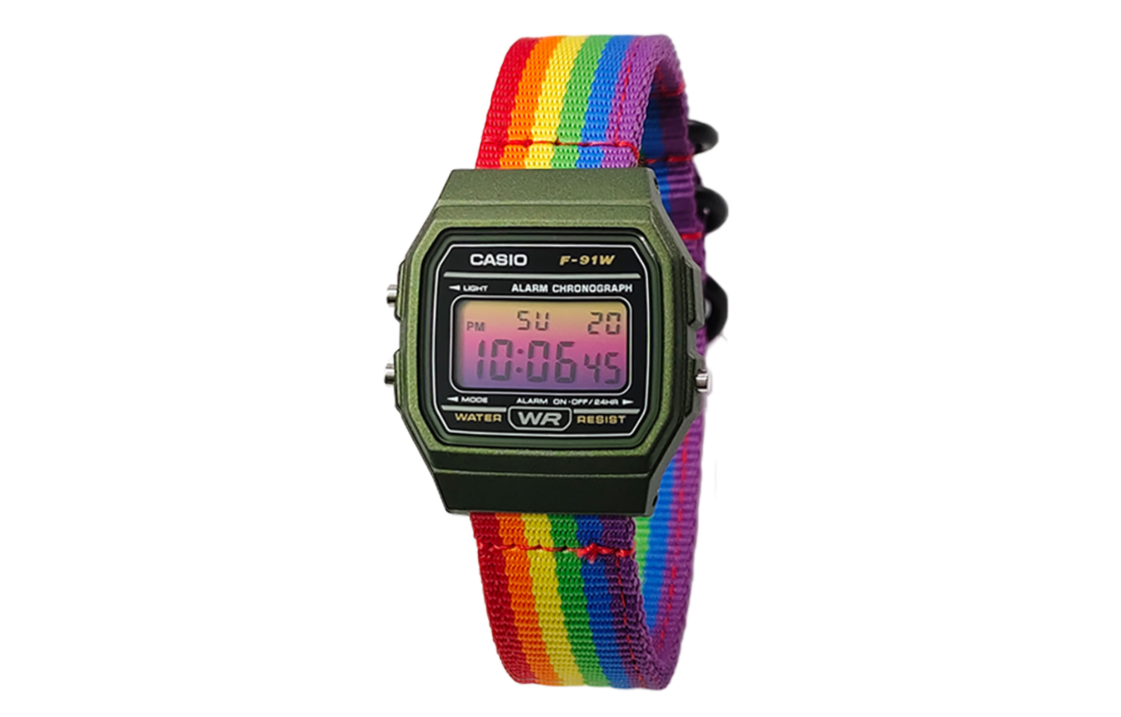 

CASIO Мужские часы Retrofit Series с кварцевым механизмом и нейлоновым ремешком, черный циферблат