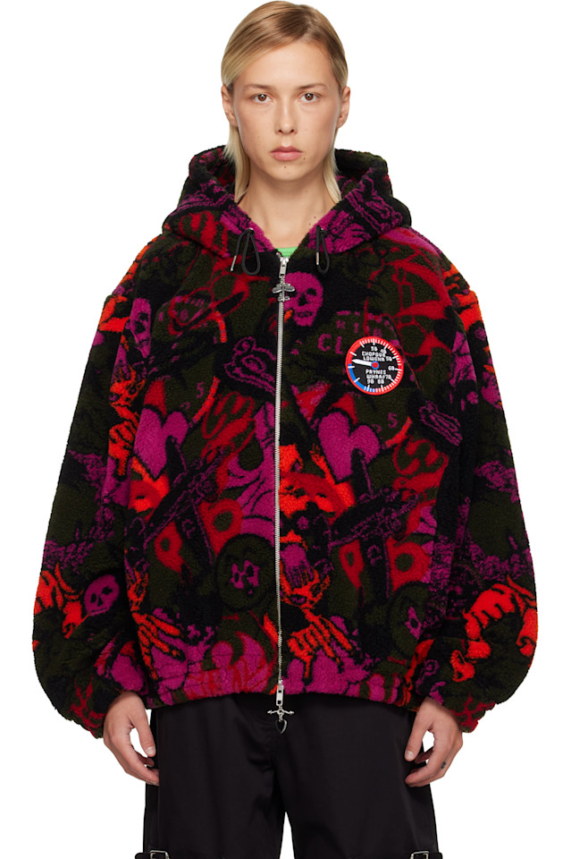 

Chopova Lowena Многоцветная толстовка с капюшоном большого размера для вечеринки в стиле "моторная вечеринка"