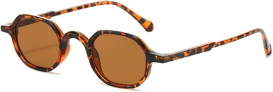 

Солнцезащитные очки UV400 - маленькая оправа, овальная, градиентная расцветка, для женщин и мужчин, для бега и занятий спортом на открытом воздухе UYPTK, Leopard Print Tea