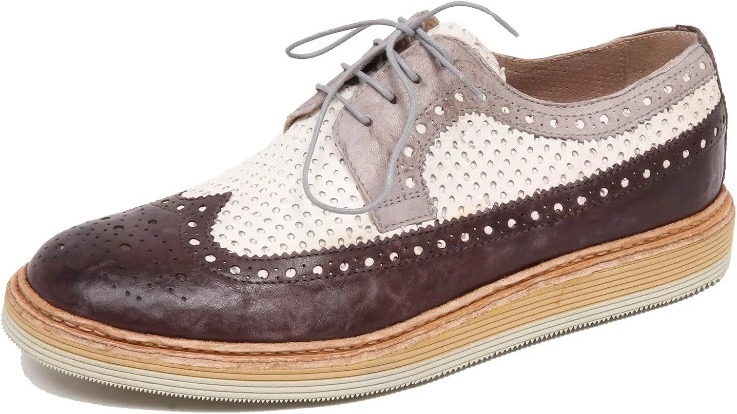 Corvari F4756 Scarpa Uomo Коричневый/Серый/Слоновая кость Scarpe Мужские кроссовки с винтажным эффектом