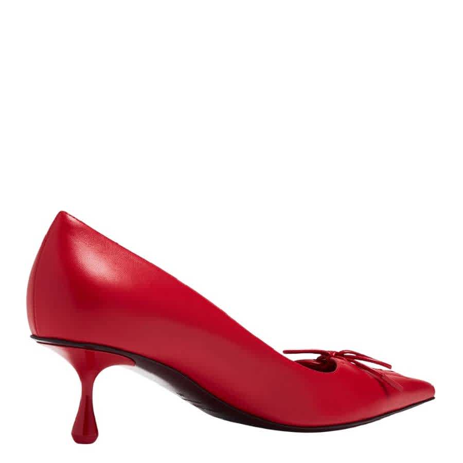 Джимми Чу Скарлетт 50 Кожаные Туфли на каблуке Jimmy Choo, красный — фото 2