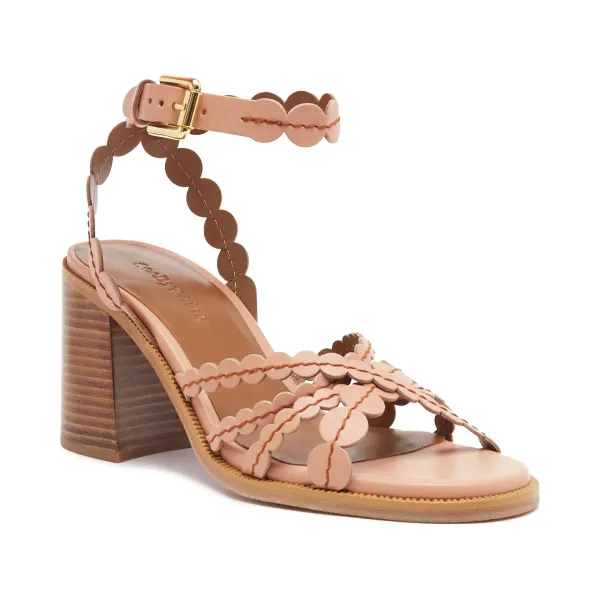

Кожаные босоножки на каблуке Kaddy See by Chloé, коричневый
