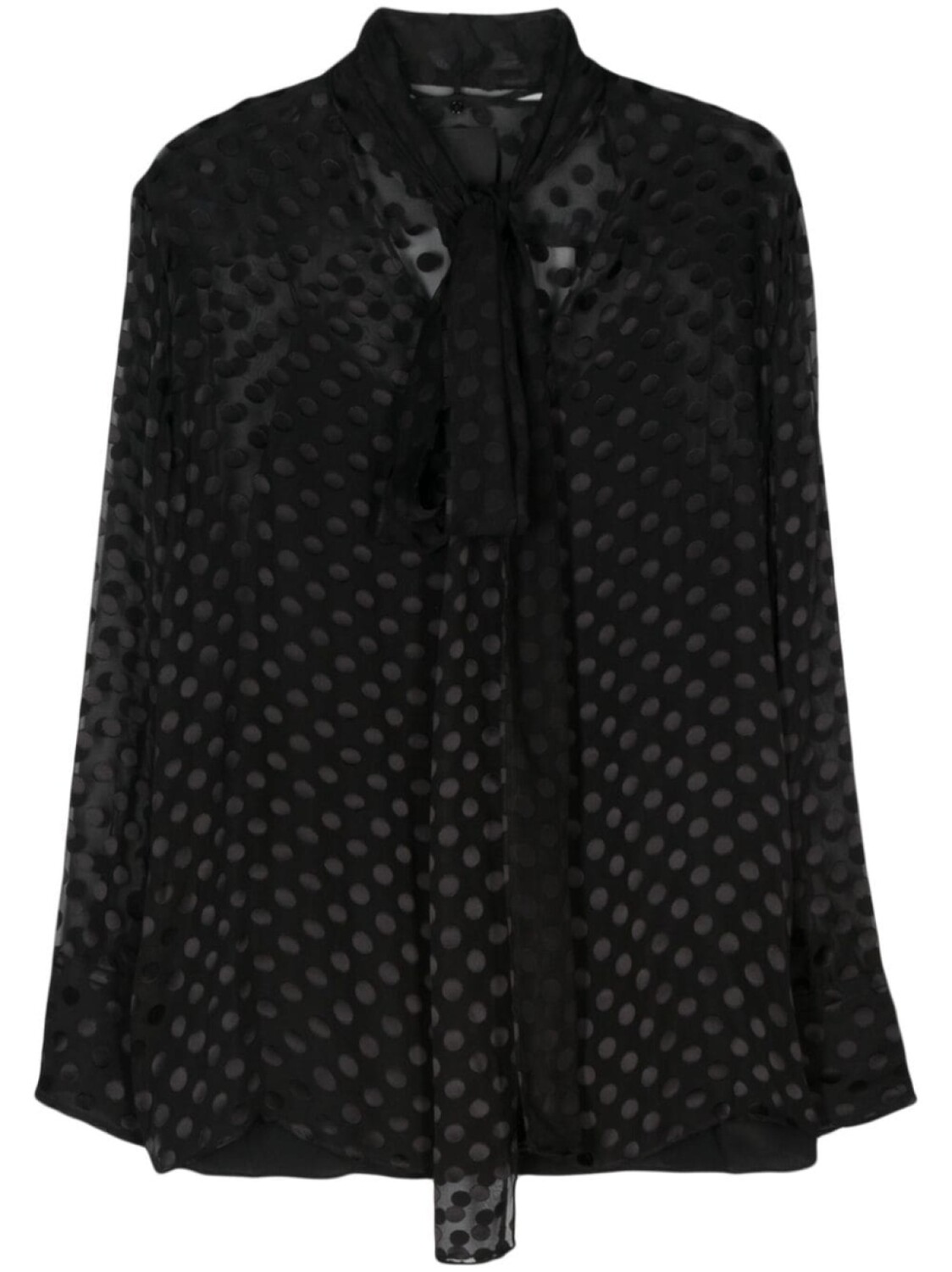 

Givenchy блузка в горошек-деворе, черный