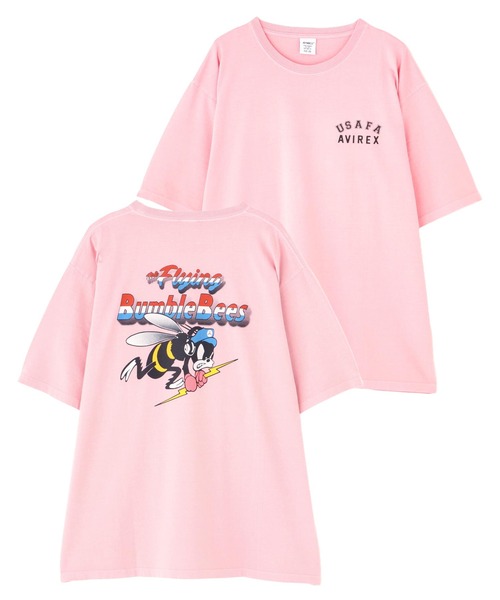 

Футболка с коротким рукавом, с принтом шмелей AVIREX, розовый