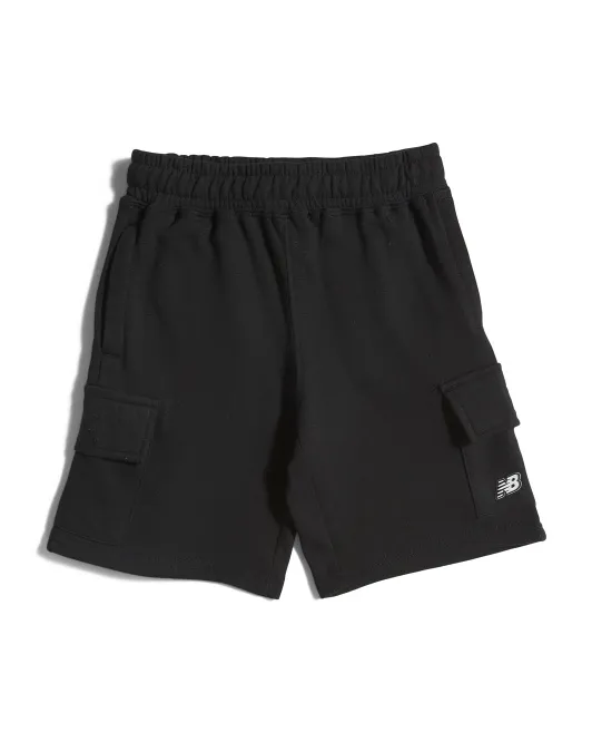 

Флисовые шорты карго для маленьких мальчиков New Balance, черный