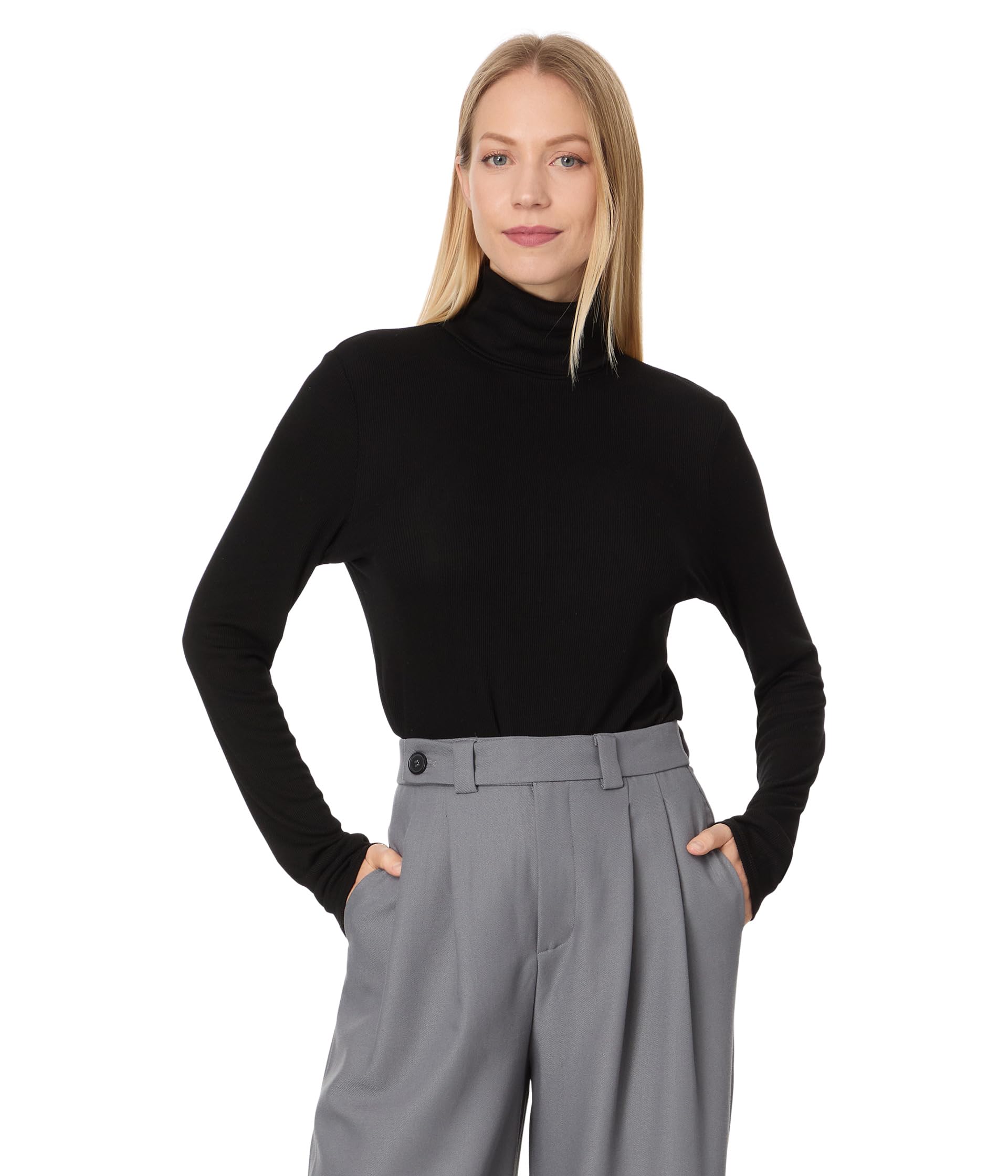 

Свитер Michael Stars Tara Crop Turtleneck, черный