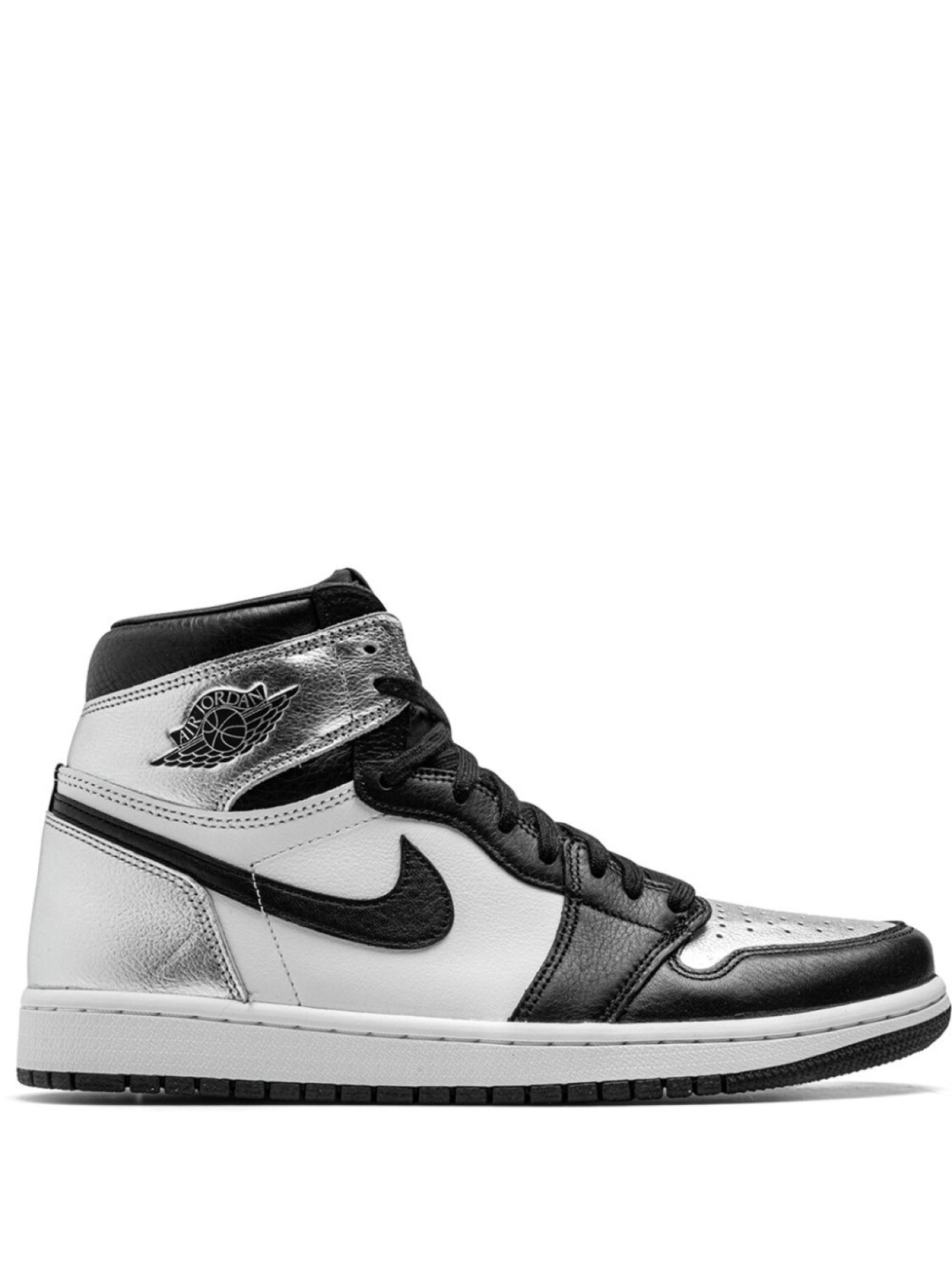 

Jordan кроссовки Air Jordan Retro 1 High Silver Toe, черный