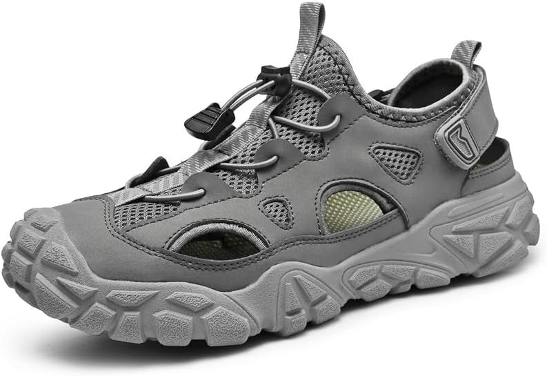 

Мужские сандалии с толстой подошвой из противоскользящей резины, для походов/скалолазания и активного отдыха на природе Heelvirtuosa, серый