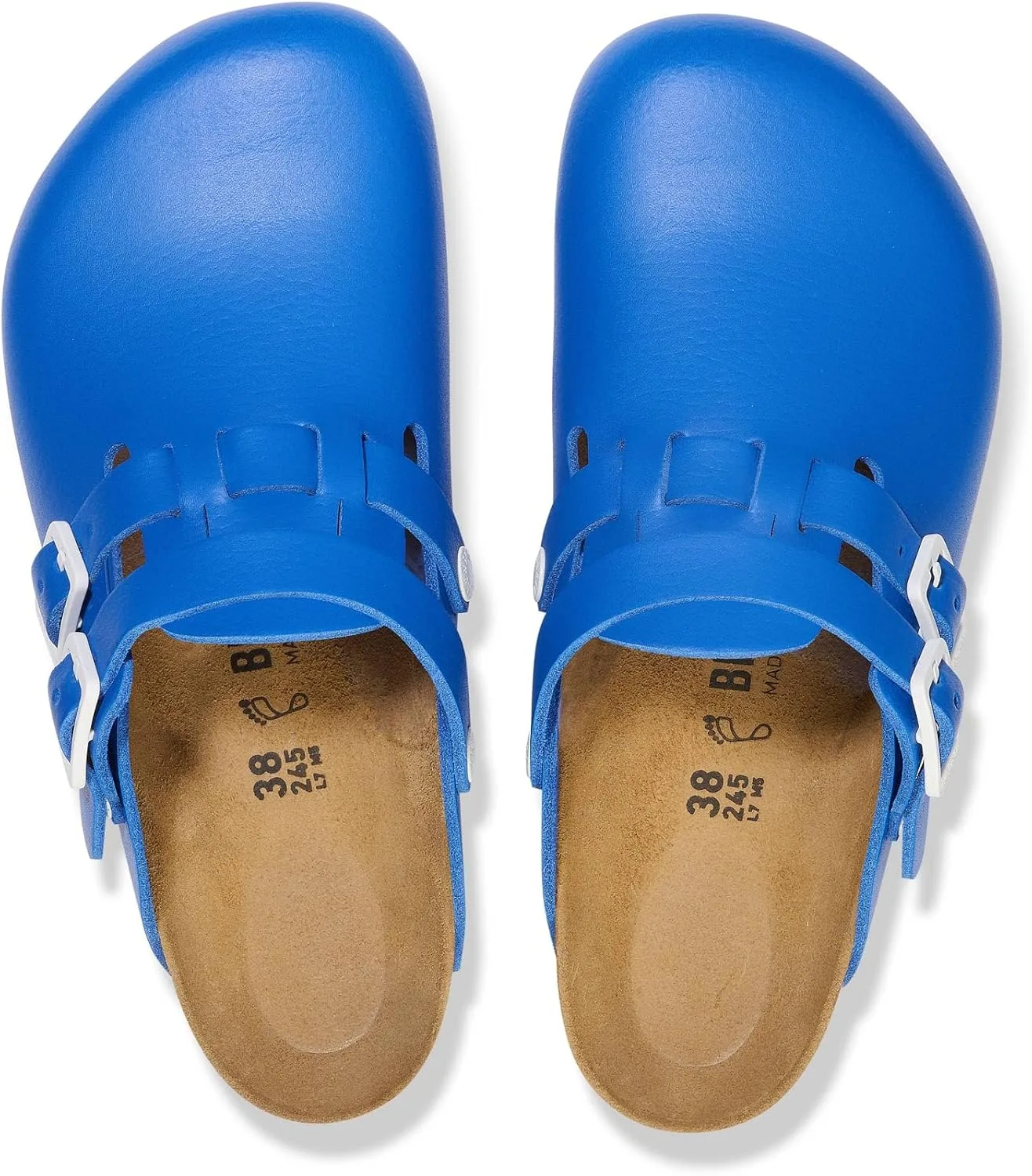 Кожаные сабо BIRKENSTOCK Kay Pro - высококачественная повседневная и рабочая обувь унисекс для медицинских работников, работников общественного питания и сферы услуг, синий — фото 4