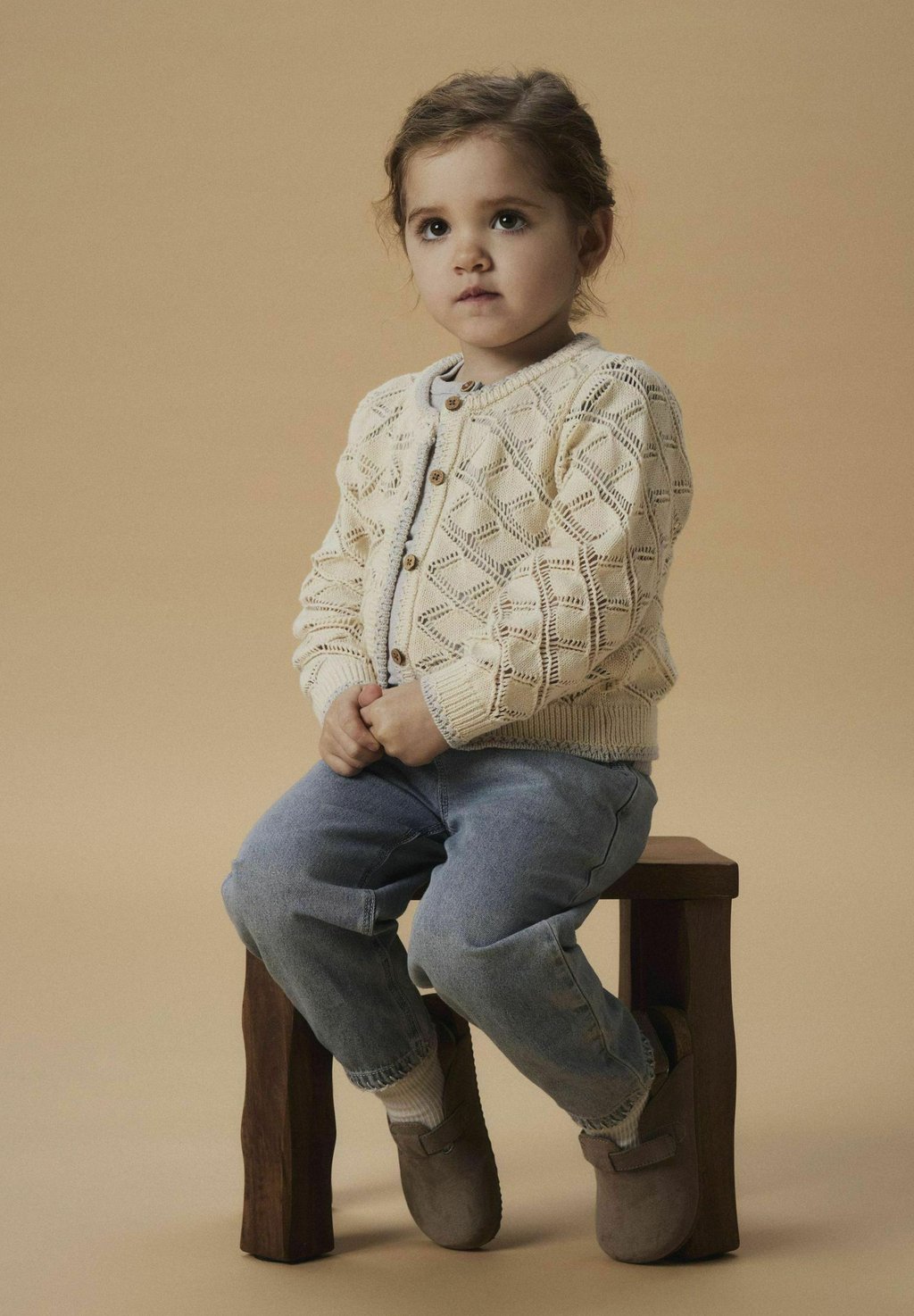 

Кардиган LANGARM Lil' Atelier, слоновая кость