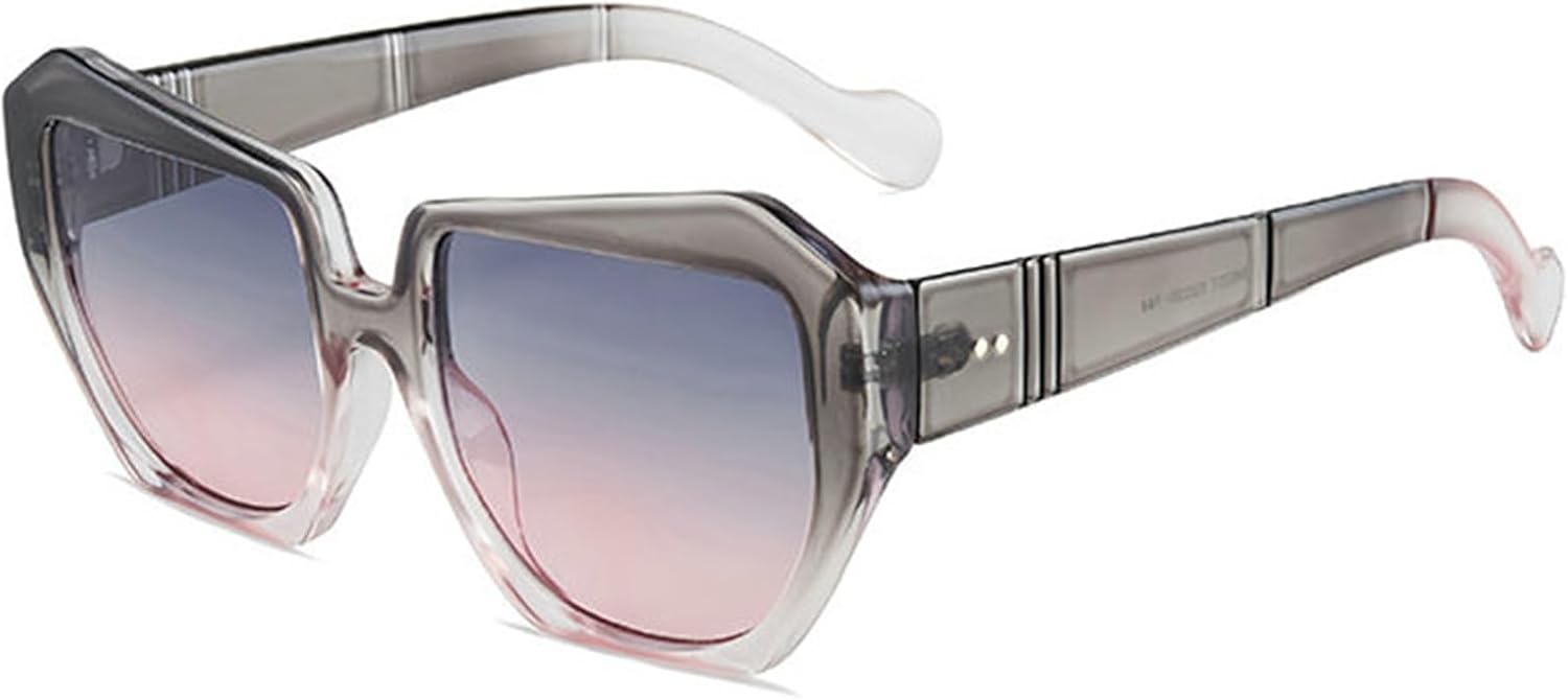 

Солнцезащитные очки Helena Oversized Square Irregular Sunglasses 2025 в винтажном стиле для активного отдыха, модные дизайнерские очки с защитой от УФ-излучения UV400 для женщин, черные, C2