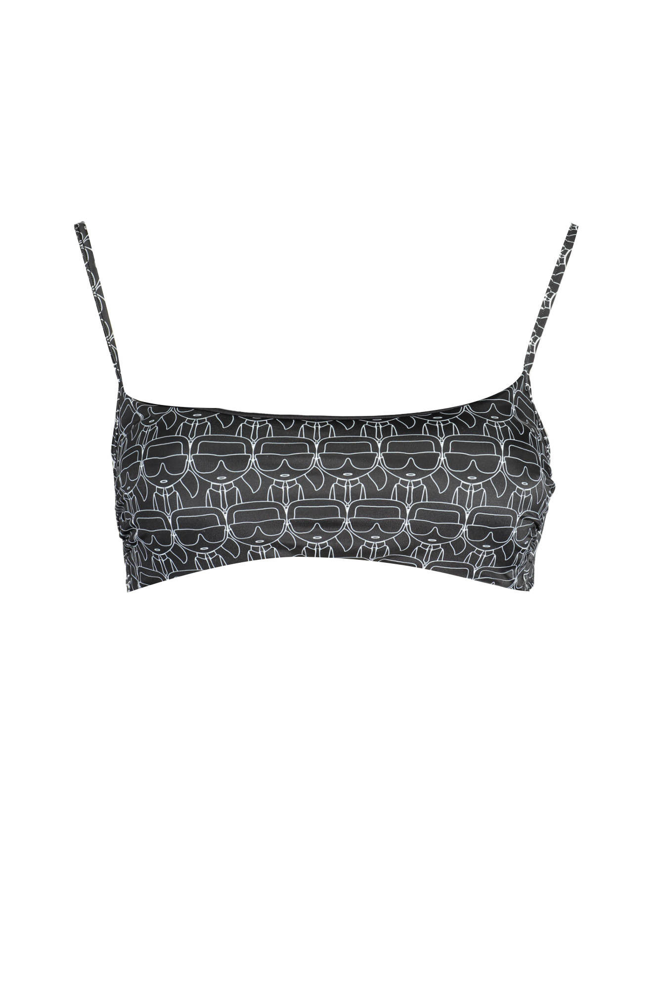 

Бра-бандо Karl Lagerfeld Beachwear с контрастным фирменным принтом, черный