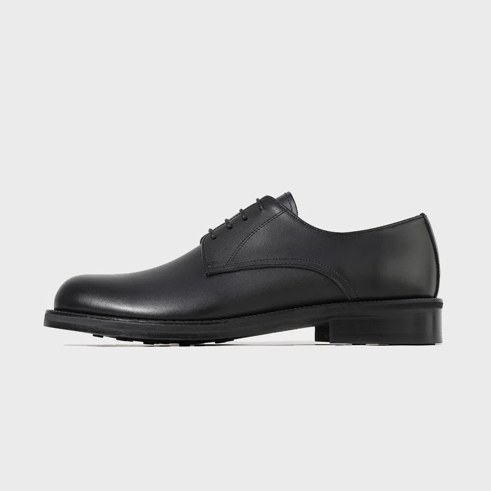 Мужские чёрные дерби Firenze.A Wide Round Toe Minimal — фото 2