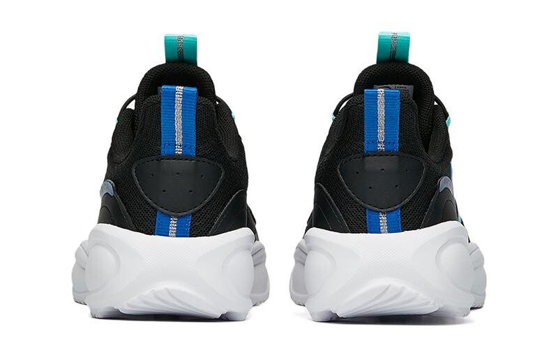 Детские кроссовки GS Low-top черные/флуоресцентные Aqua Green Anta Kids — фото 4
