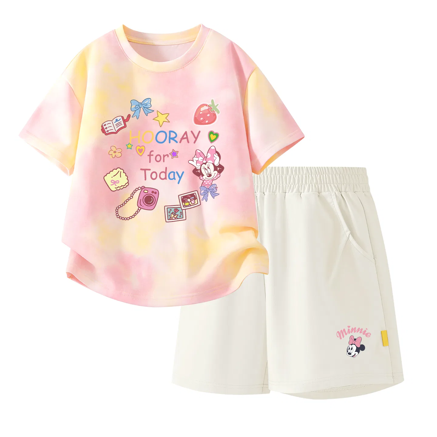 Детский спортивный костюм Casual Sportswear 2 Piece Set Disney, Di Hairband K Yellow Pink+Di Headband K_Bottom Right Mist White — фото 4