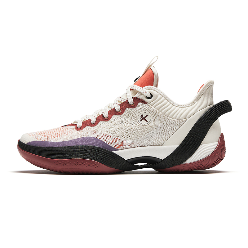 

Anta Three-point Rain 1.0 ROCCO Амортизирующие износостойкие низкие баскетбольные кроссовки мужские цвет экрю, белый красный