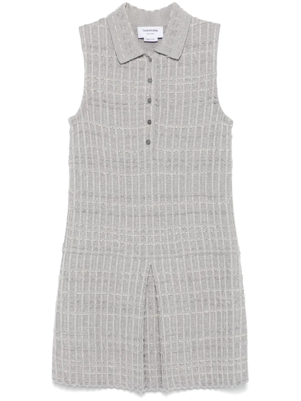 

Твидовое платье мини THOM BROWNE, серый
