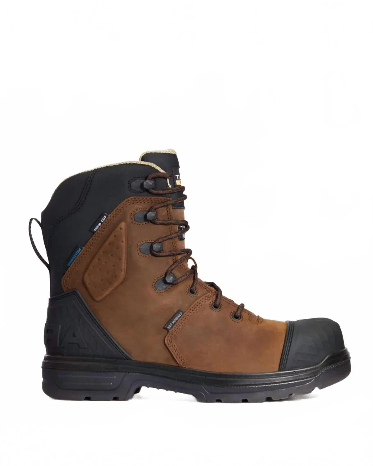ARIAT Мужские рабочие ботинки Turbo Outlaw 8" CSA H20 с утеплителем и композитным носком, цвет ячменный коричневый