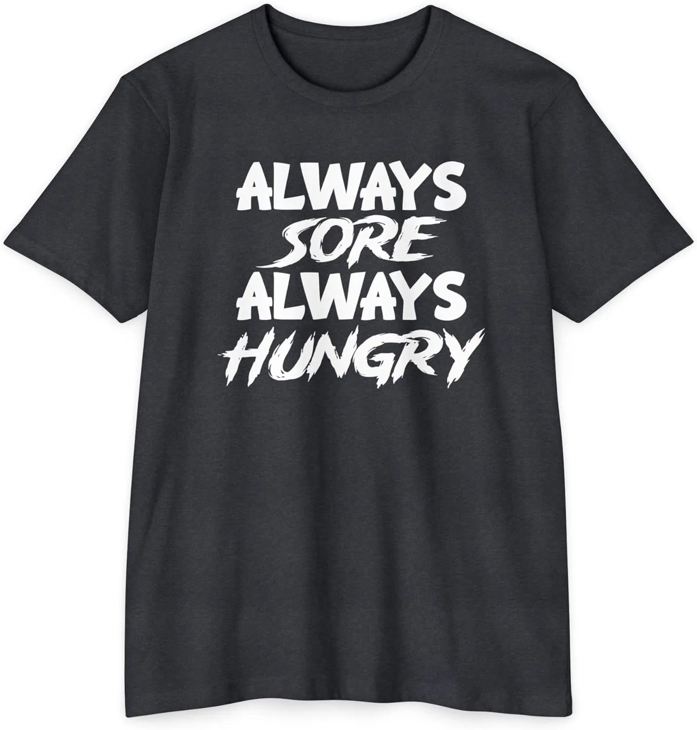 Футболка Always Sore Always Hungry - темная мотивационная для спортзала, тренировок, дисциплины и силы духа GENERIC, Cvc Charcoal
