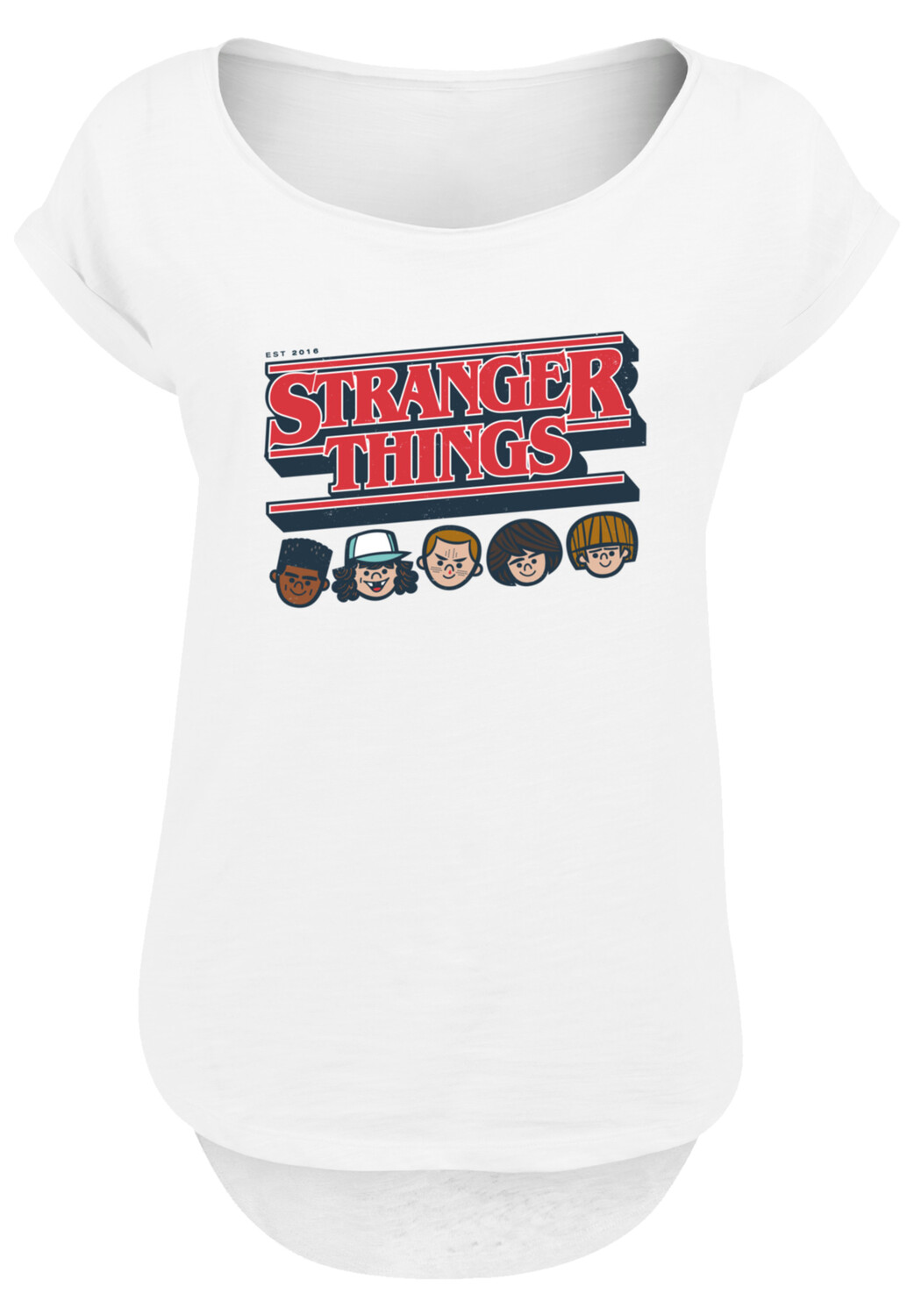 

Футболка F4NT4STIC Stranger Things Caricature Logo Netflix TV Series, белый