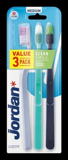 

Зубная щетка Jordan Clean Smile — средняя, ​​1 упаковка-3 шт — микс цветов