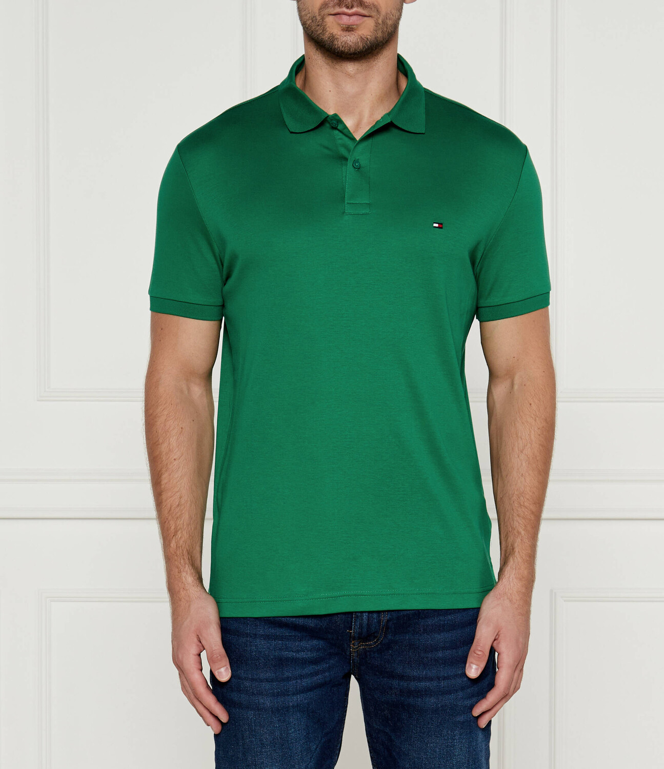 

Поло Tommy Hilfiger Regular Fit, зеленый