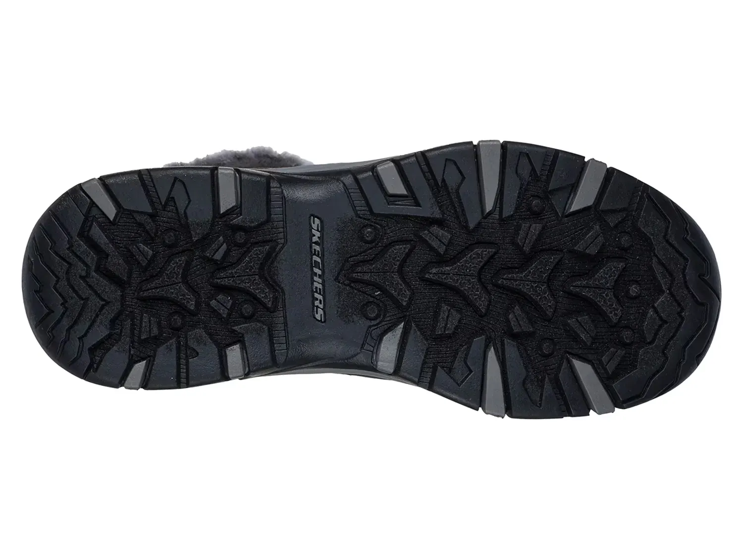 Ботинки женские Skechers Trego стеганые с искусственным мехом, серый — фото 2
