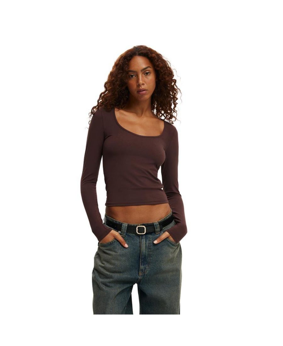 

Женская футболка с длинным рукавом Hold Me COTTON ON, Dark oak