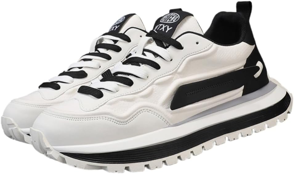 

Мужские дышащие повседневные спортивные кроссовки с противоскользящей резиновой подошвой и удобной мягкой подкладкой. Подходят для ходьбы и тренировок Clolinde, черный/бежевый