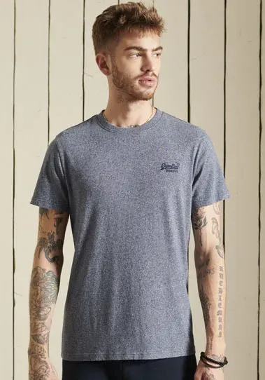

Рубашка с круглым вырезом Superdry "Vintage Logo Emb Te", темно-синий