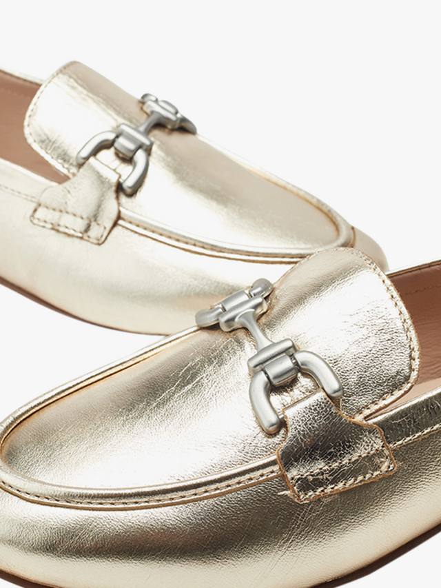 Кожаные лоферы Ellea с отделкой snaffle Moda in Pelle, Gold — фото 4