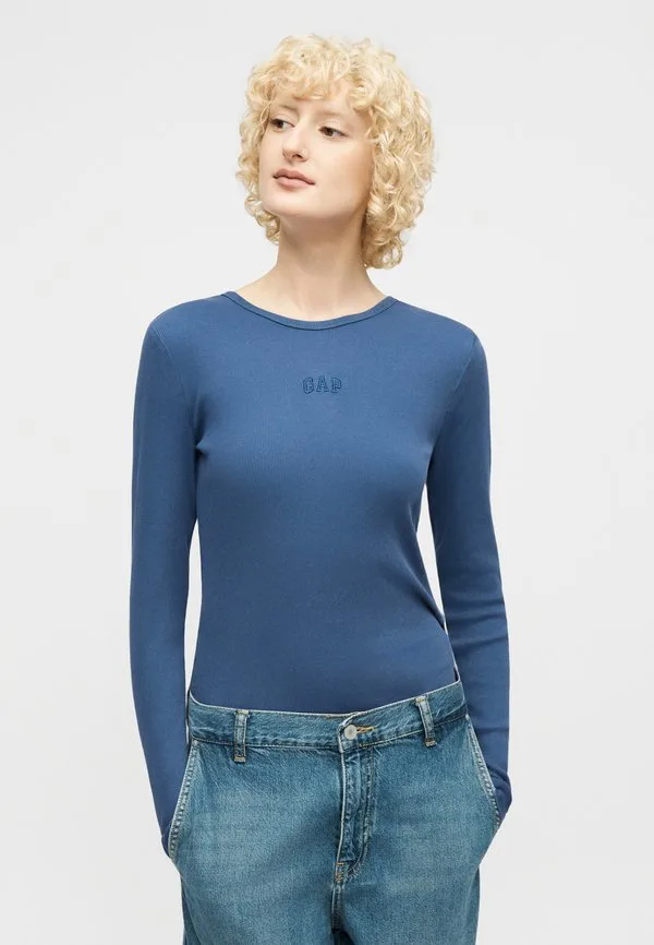 Футболка с логотипом и длинными рукавами Gap, Blue — фото 4