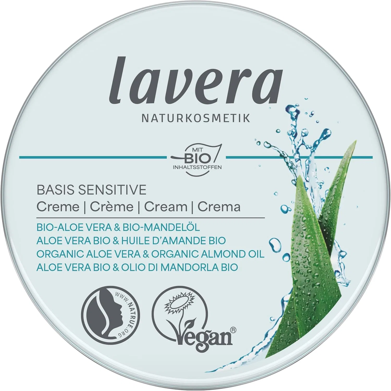 Увлажняющий крем Basis Sensitive с органическим алоэ вера и миндальным маслом от lavera Lavera