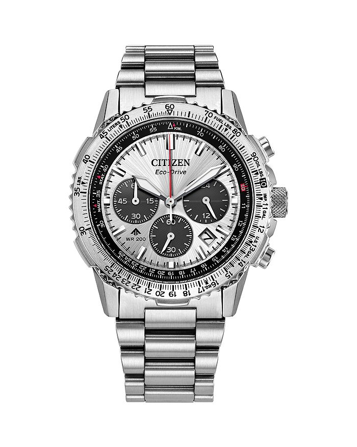 

Eco Drive Promaster Air Navihawk Chronograph, 40 мм Citizen, серебряный