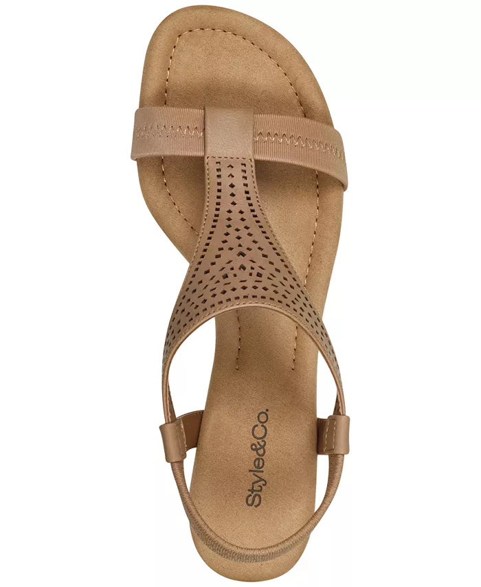 Женские босоножки-кюлоты Step N Flex Vacanzaa Style & Co, коричневый/бежевый — фото 4