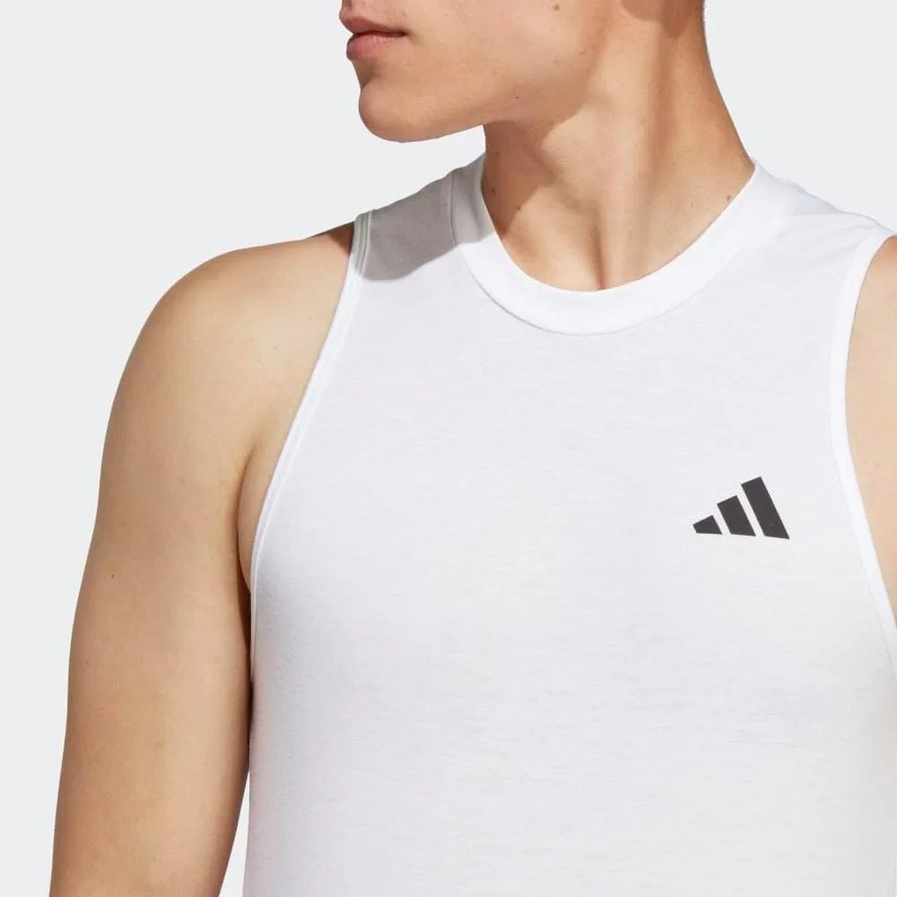 Мужская тренировочная футболка Adidas Feel Ready с логотипом, модель без рукавов — фото 3
