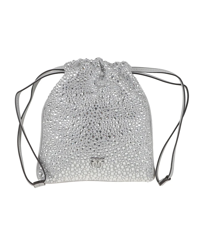 

Металлическая сумка через плечо для женщин Pinko, серый