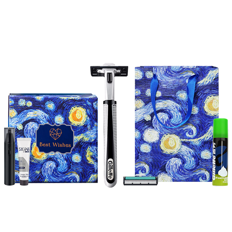Бритвенные станки fang 2 manual Gillette, Gillette Fusion 2 серебряный серый-Nine Blade Heads Beloved Box — фото 3